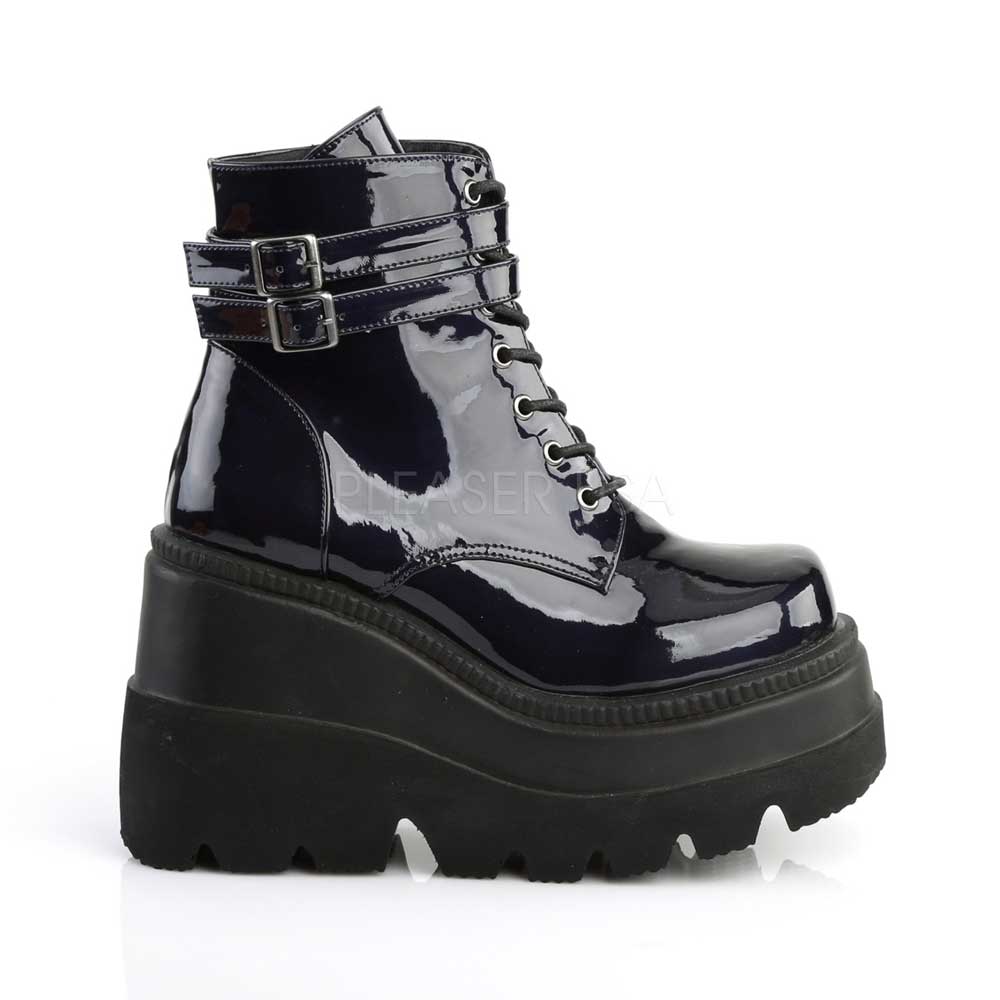 DemoniaCult - SHAKER-52 Bottes de plate-forme - Noir